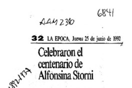 Celebraron el centenario de Alfonsina Storni