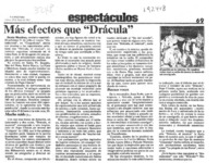 Más efectos que "Drácula"  [artículo] Italo Passalacqua C.