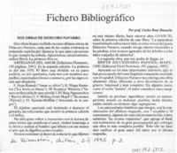 Fichero bibliográfico  [artículo] Carlos René Ibacache.