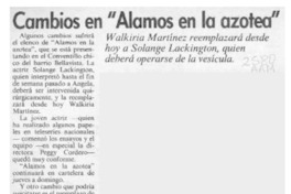 Cambios en "Alamos en la azotea"  [artículo].