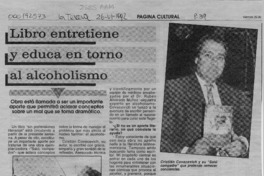 Libro entretiene y educa en torno al alcoholismo  [artículo] Jorge Silva Astudillo.