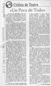 "Un poco de todo"  [artículo] Carola Oyarzún.