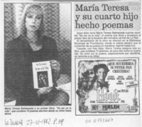 María Teresa y su cuarto hijo hecho poemas  [artículo].