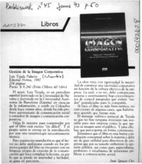 Gestión de la imagen corporativa  [artículo] Juan Ignacio Oto.