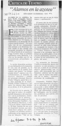 "Alamos en la azotea"  [artículo] Eduardo Guerrero.