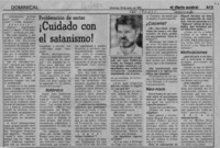 Cuidado con el satanismo!  [artículo].