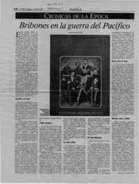 Bribones en la guerra del Pacífico  [artículo] Hernán Millas.
