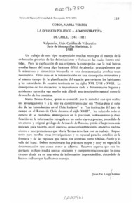 La división político administrativa de Chile, 1541-1811  [artículo] Juan De Luigi Lemus.