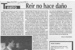 Reír no hace daño  [artículo] Willy Nikiforos.