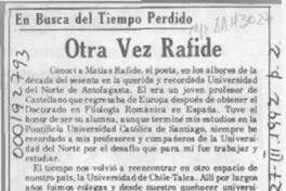 Otra vez Rafide  [artículo] Luisa M. Pinto Celedón.