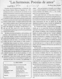 "Las hermosas, poesías de amor"  [artículo] Berta López Morales.