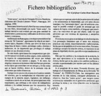 Fichero bibliográfico  [artículo] Carlos René Ibacache.
