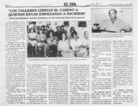 "Los talleres limpian el camino a quienes están empezando a escribir"  [artículo].