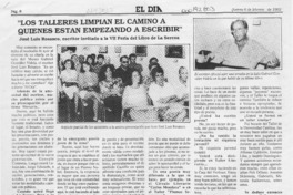 "Los talleres limpian el camino a quienes están empezando a escribir"  [artículo].