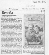 Reseña  [artículo] Mario Tomás Schilling F.