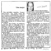 Una mujer  [artículo] Fernando Montaldo Bustos.