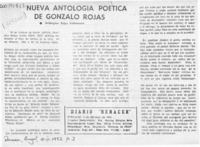 Nueva antología poética de Gonzalo Rojas  [artículo] Wellington Rojas Valdebenito.