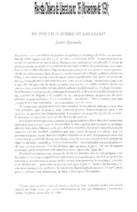 Mi poética sobre Huerfanías