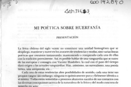 Mi poética sobre huerfanía  [artículo] Ana María Cuneo.