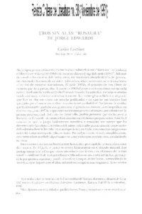 Eros sin alas, "Rosaura" de Jorge Edwards