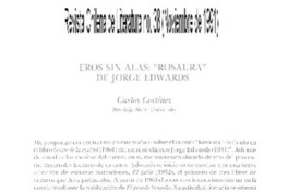 Eros sin alas, "Rosaura" de Jorge Edwards