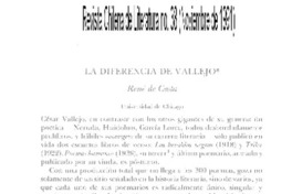 La diferencia de Vallejo
