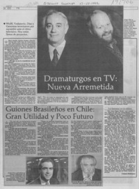 Dramaturgos en TV, nueva arremetida