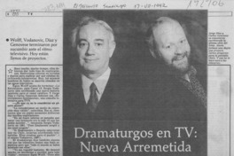 Dramaturgos en TV, nueva arremetida