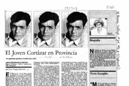 El joven Cortázar en provincia  [artículo] Luis Vargas Saavedra.