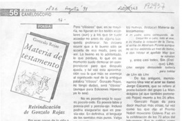 Reivindicación de Gonzalo Rojas