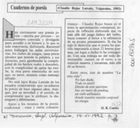 Cuadernos de poesía  [artículo] H. R. Cortés.