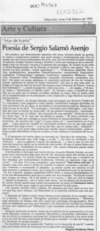 Poesía de Sergio Salamó Asenjo  [artículo] Magdiel Gutiérrez Pérez.