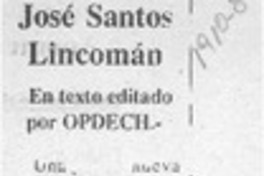 Vida y obra del cacique José Santos Lincomán  [artículo].