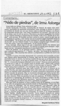 "Nido de piedras", de Irma Astorga