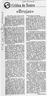 "Brujas"  [artículo] Carola Oyarzún.