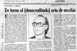 En torno al (desacreditado) arte de escribir  [artículo] Filebo.