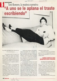 "A uno se le aplana el traste escribiendo"  [artículo] Mili Rodríguez Villouta.