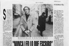 "Nunca leo lo que escribo"  [artículo] I. I.