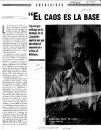 "El caos es la base del nuevo orden"  [artículo] Roldao Arruda.