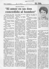 "El Amor es un don concedido al hombre"  [artículo].