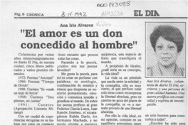"El Amor es un don concedido al hombre"  [artículo].