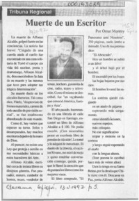 Muerte de un escritor  [artículo] Omar Monroy.