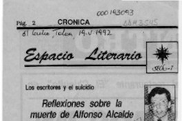 Reflexiones sobre la muerte de Alfonso Alcalde  [artículo] Gabriel Rodríguez.