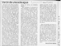 Varón de una sola agua  [artículo] Ricardo Rincón Iglesias.