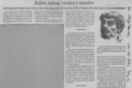 Rubén Azócar, escritor y maestro  [artículo] Marino Muñoz Lagos.