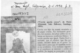 "Cerrín quería crecer"  [artículo].
