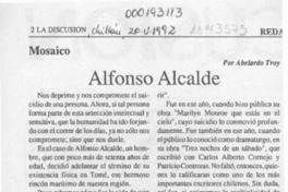 Alfonso Alcalde  [artículo] Abelardo Troy.