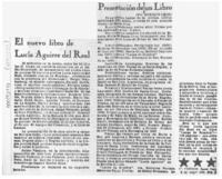 El Nuevo libro de Lucía Aguirre del Real  [artículo].