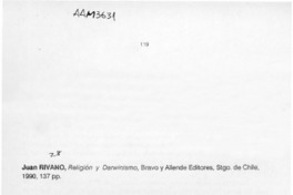 Religión y darwinismo  [artículo] Rogelio Rodríguez M.