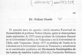 Dr. Nelson Osorio  [artículo] Eddie Morales Piña.